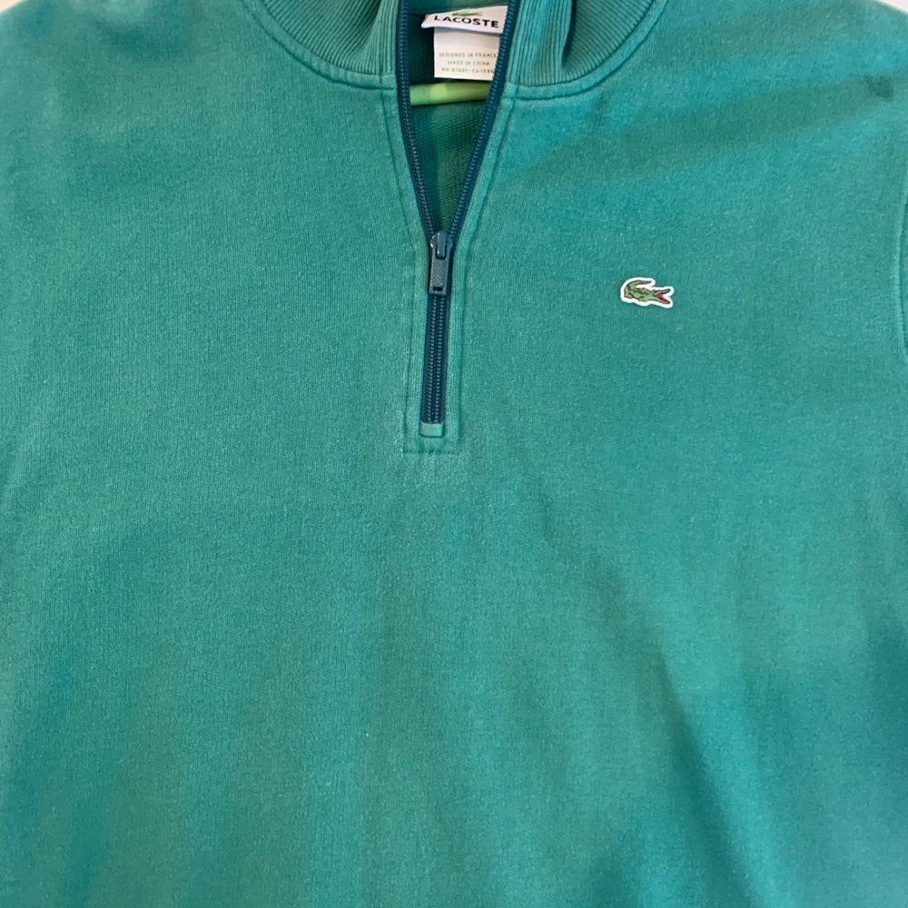 Lacoste 1/4 zip green